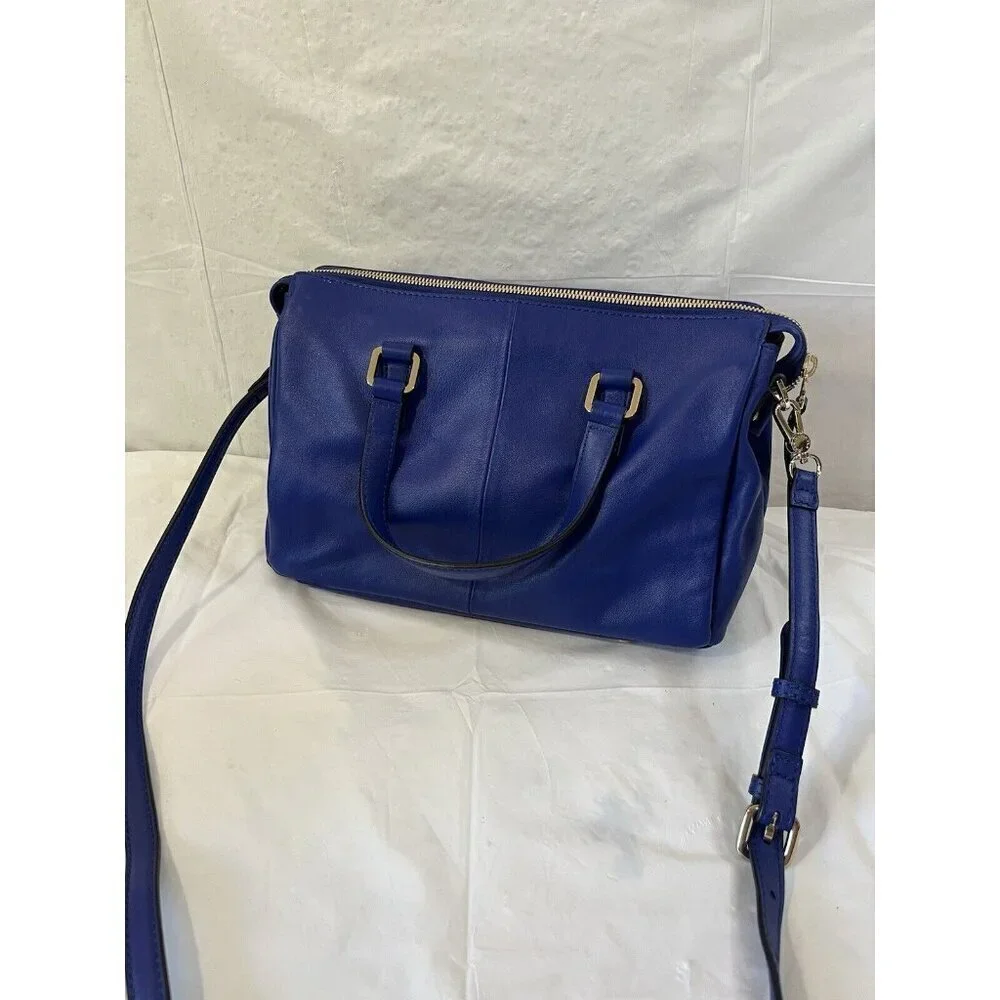 SABRINA SCALA Blue Woven Leather SATCHEL BLUE CROSSBODY Hong Kong